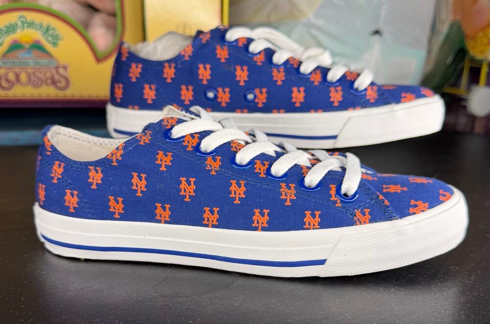 New York Mets MLB Row One Victory Canvas Sneakers Low Top Unisex M 4.5 W 6